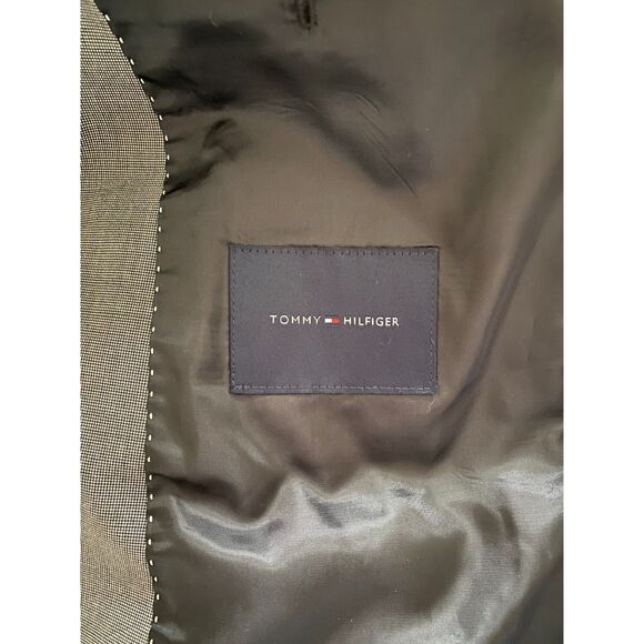 Tommy Hilfiger Gray Check 2-Piece Suit Jacket & Pants for Men Classic Fit Sz L40 - Picture 6 of 13